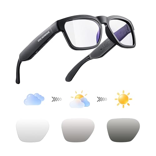 OhO sunshine Bluetooth Audio Sunglasses, Lightweight Open Ear Sport Glasses, 10H Playtime, UV400 ANSI Z87.1, Water Resistant with Voice Control