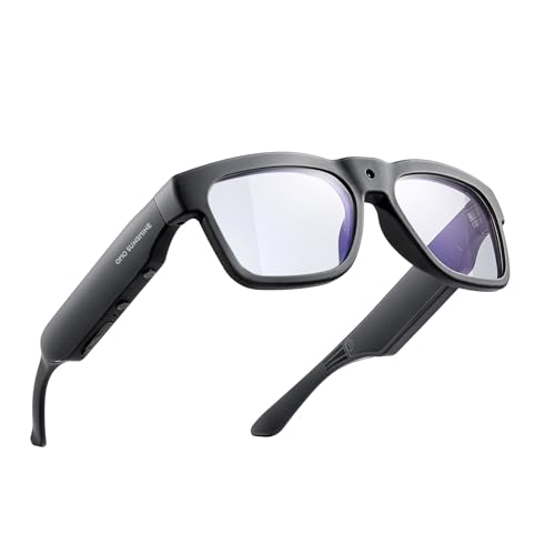 OhO sunshine Smart Glasses with 4K Camera 64GB, Bluetooth Speaker, Blue Light Blocking, Unisex Adult, Square, TR90 Frame, Polarized